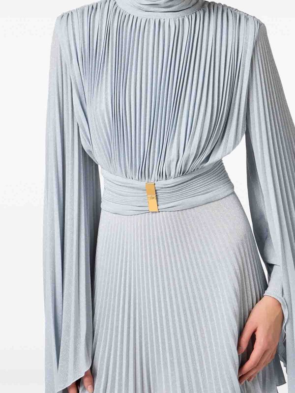 ELISABETTA FRANCHI: ニーレングスドレス online - 膝丈ドレス - ブルー