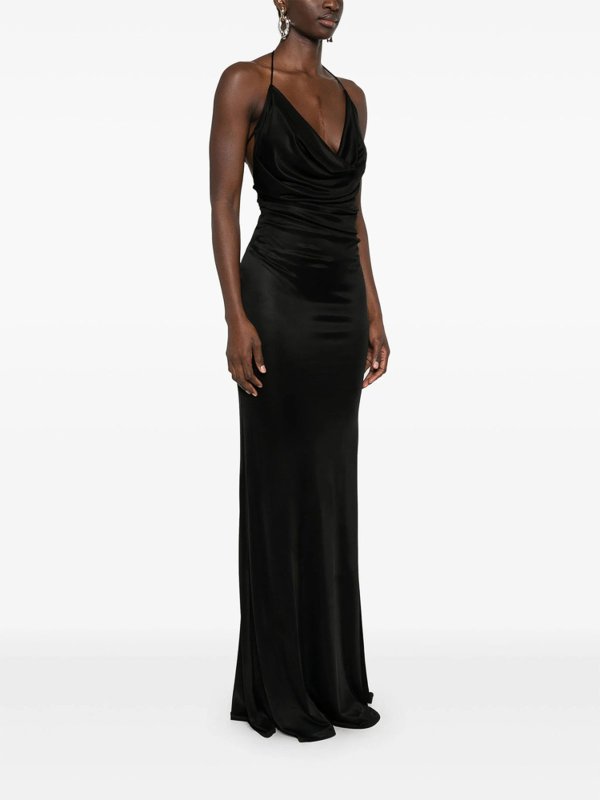 膝丈ドレス - 黒 shop online: ELISABETTA FRANCHI