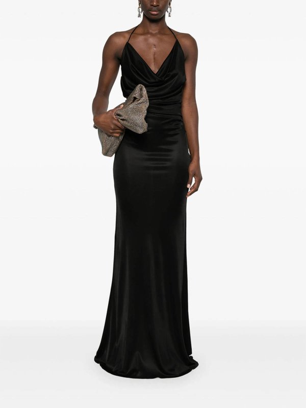 ELISABETTA FRANCHI buy online 膝丈ドレス - 黒