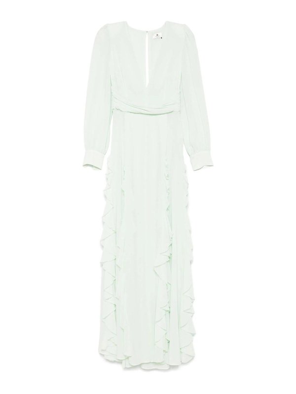 ELISABETTA FRANCHI: Vestidos media pierna - Vestido Midi - Verde