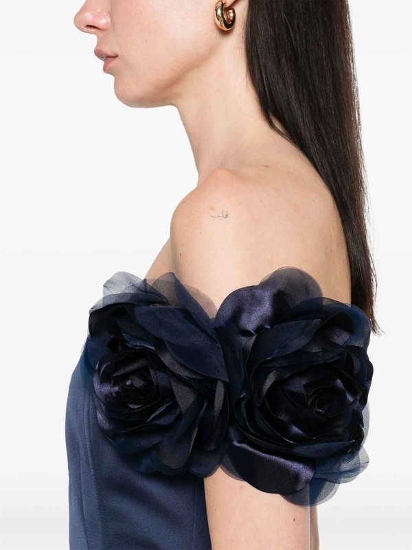 ELISABETTA FRANCHI: ニーレングスドレス online - 膝丈ドレス - ブルー