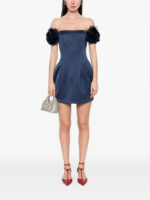 ELISABETTA FRANCHI buy online 膝丈ドレス - ブルー