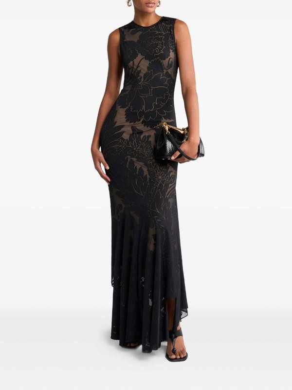 膝丈ドレス - 黒 shop online: ETRO