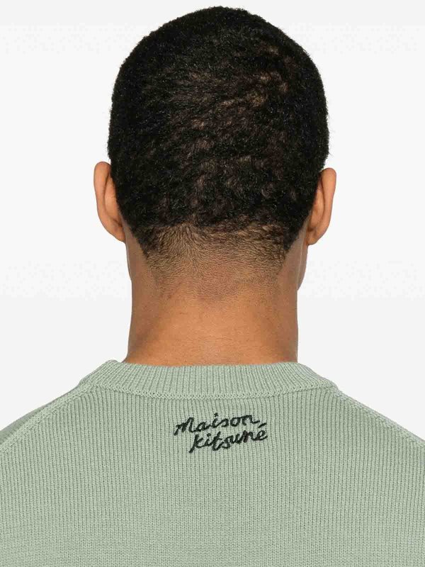 クルーネック - 緑 shop online: MAISON KITSUNÉ