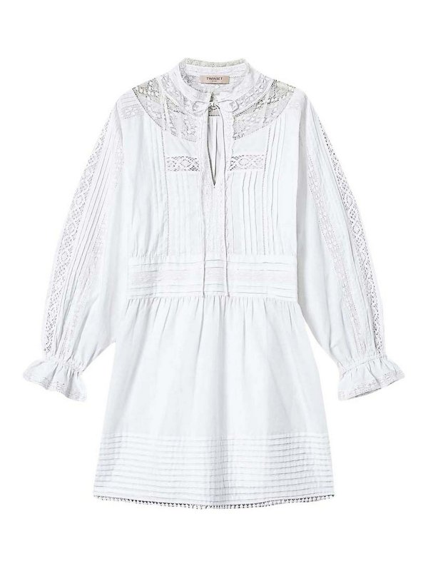 TWINSET: ニーレングスドレス - 膝丈ドレス - 白