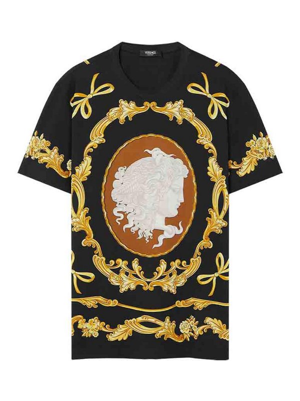 VERSACE: Tシャツ - Tシャツ - 黒