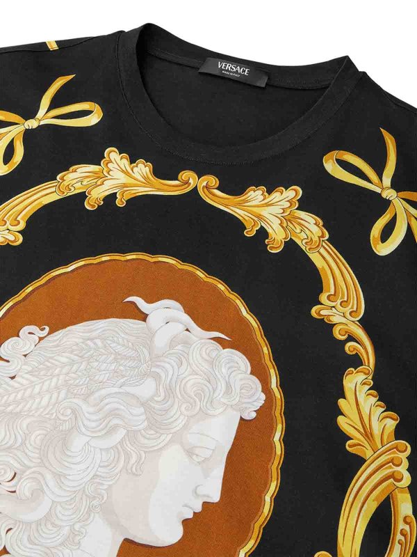 Tシャツ - 黒 shop online: VERSACE