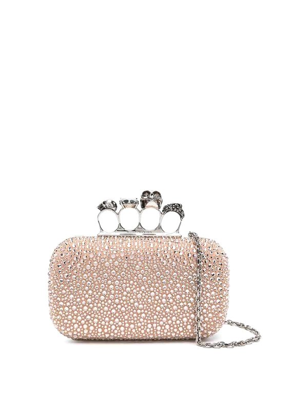 ALEXANDER MCQUEEN: クロスボディバッグ - クロスボディバッグ - ヌードカラー