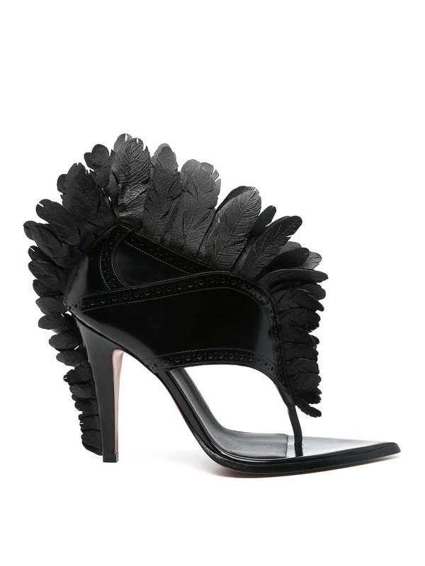 ALEXANDER MCQUEEN: sandals - Feathers sandals