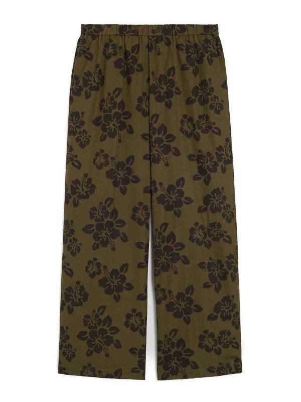 ASPESI: pantaloni shorts - Pantalone Hibiscus Verde