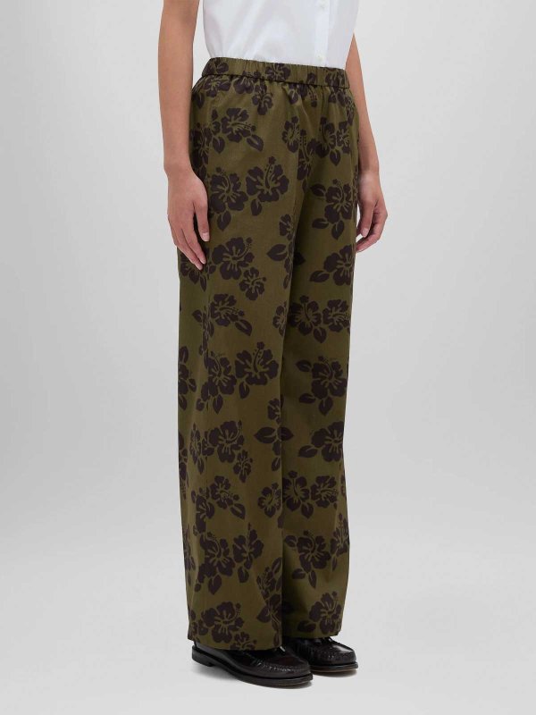 ASPESI: pantaloni shorts online - Pantalone Hibiscus Verde