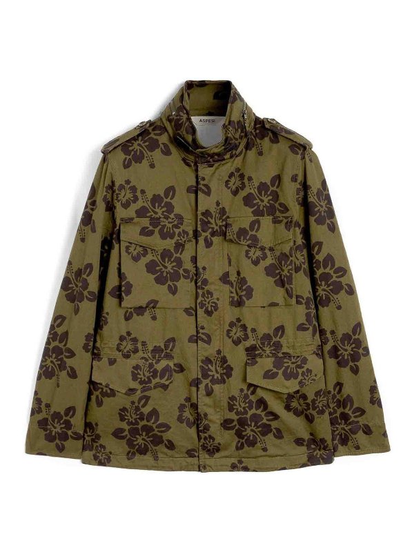 ASPESI: blazers - Hibiscus green jacket