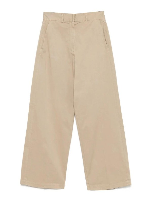 FORTE FORTE: pantaloni shorts - Pantalone Gabardine Taupe