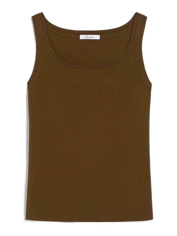 Max Mara: Tops und Tank Tops - Top - Braun