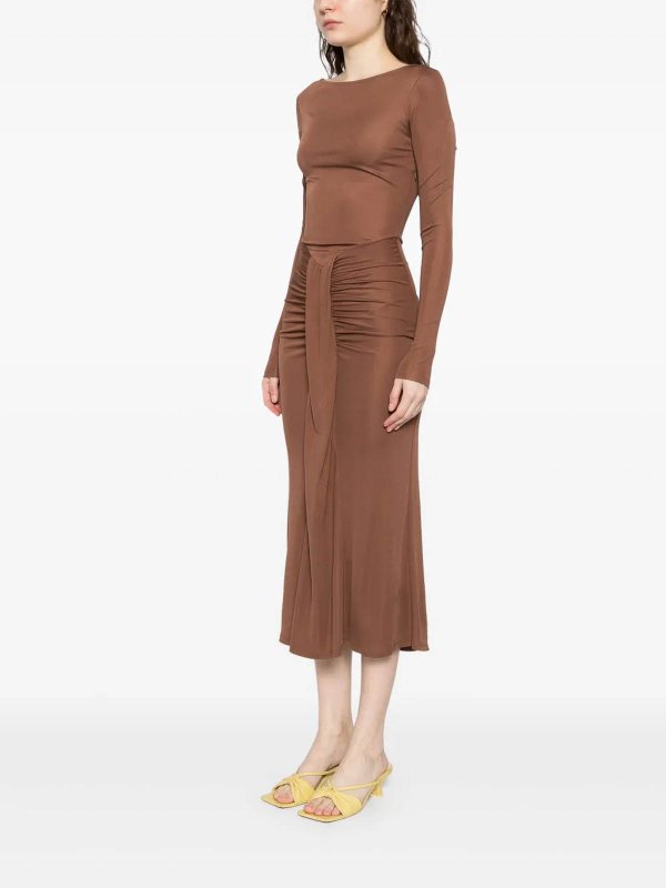 Draped midi dress shop online: STAUD