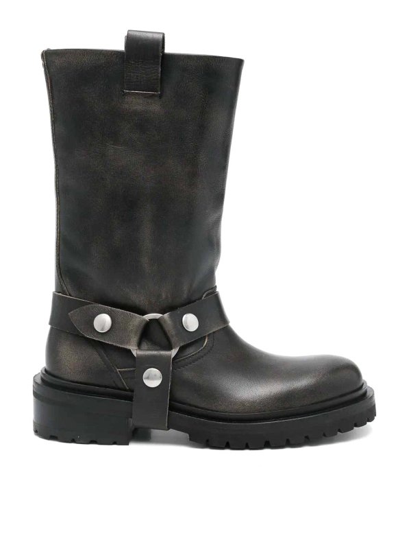 GOLDEN GOOSE: boots - Black biker boot