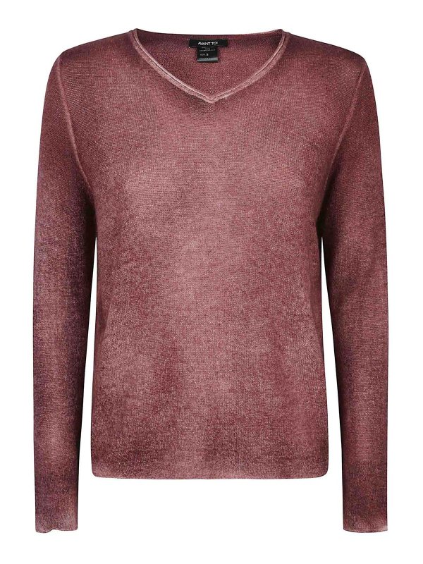 AVANT-TOI: クルーネック - クルーネック - ダークレッド