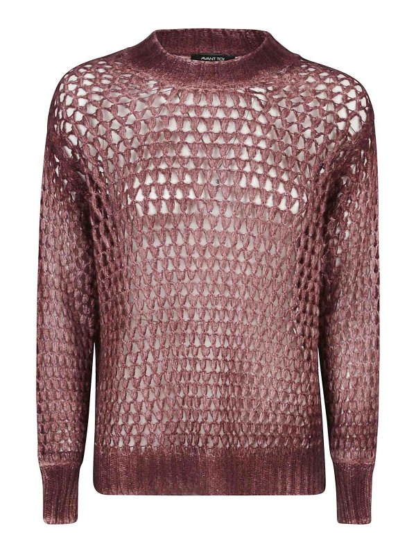 AVANT-TOI: クルーネック - クルーネック - ダークレッド