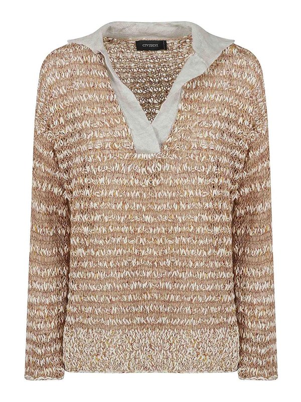 CIVIDINI: ボートネック - ボートネック - ベージュ