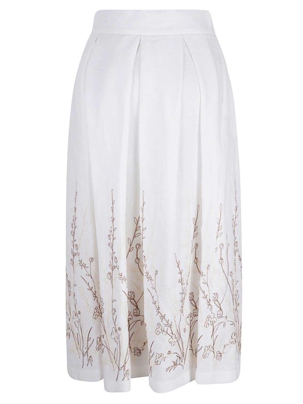 The Best Shops ELEVENTY: ニーレングススカート＆ミディ丈 - 膝丈/ミディスカート - 白