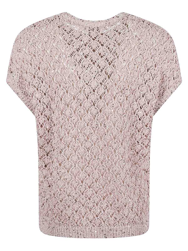 The Best Shops ELEVENTY: U-Boot-Ausschnitt - U-Boot-Pullover - Hellrosa