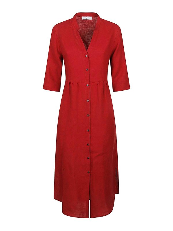 WHYCI: Knielange Kleider - Knielanges Kleid - Rot