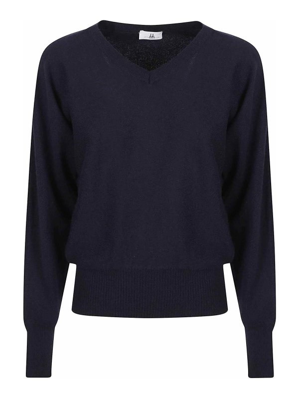 eleven88: U-Boot-Ausschnitt - U-Boot-Pullover - Blau