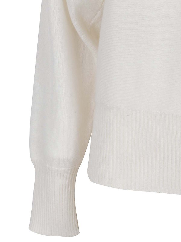 The Best Shops eleven88: U-Boot-Ausschnitt - U-Boot-Pullover - Weiß