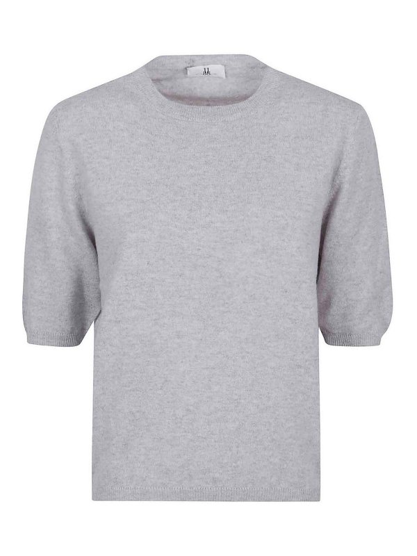 eleven88: U-Boot-Ausschnitt - U-Boot-Pullover - Grau