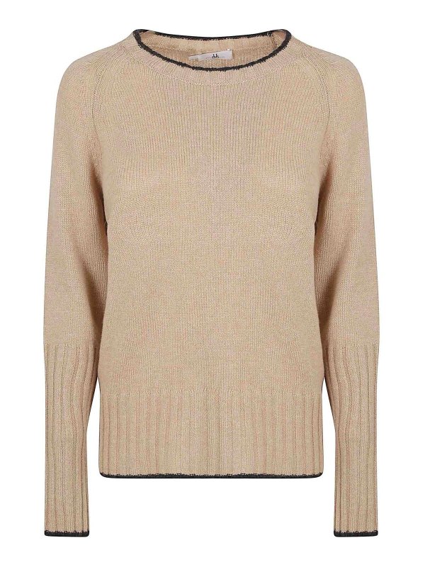 eleven88: U-Boot-Ausschnitt - U-Boot-Pullover - Camel