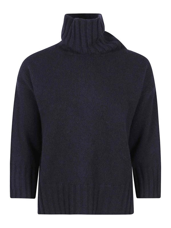 eleven88: U-Boot-Ausschnitt - U-Boot-Pullover - Blau