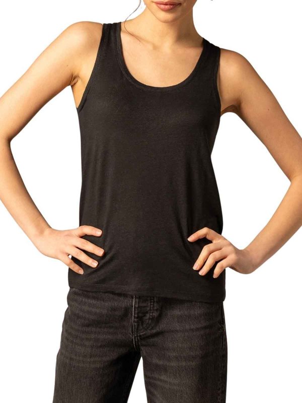 The Best Shops Majestic Filatures: Tops y camisetas sin mangas - Top - Negro