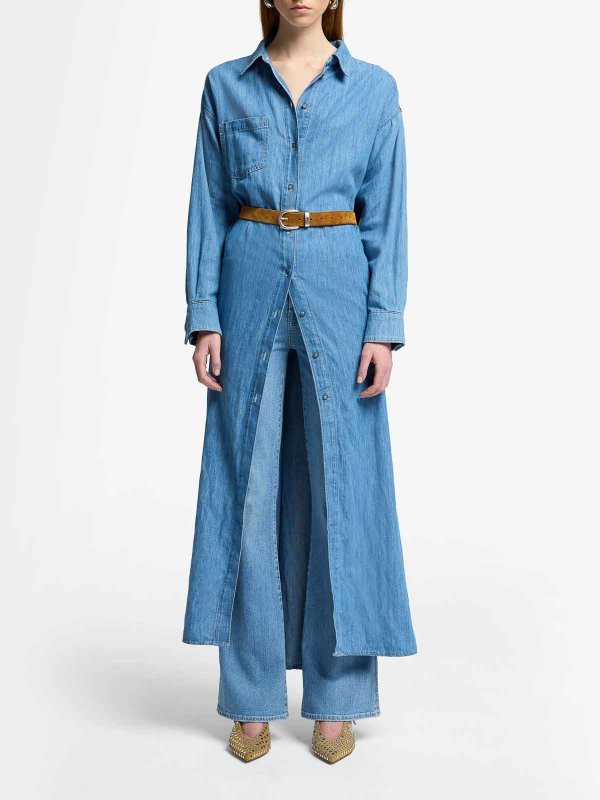 7 FOR ALL MANKIND: Maxi robe online - Maxi Robe - Bleu