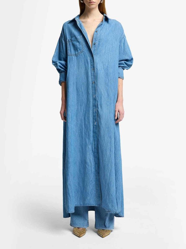 The Best Shops 7 FOR ALL MANKIND: Maxi robe - Maxi Robe - Bleu
