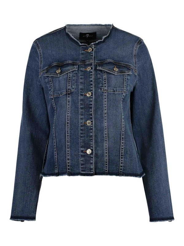 7 FOR ALL MANKIND: カジュアルジャケット - カジュアルジャケット - ブルー