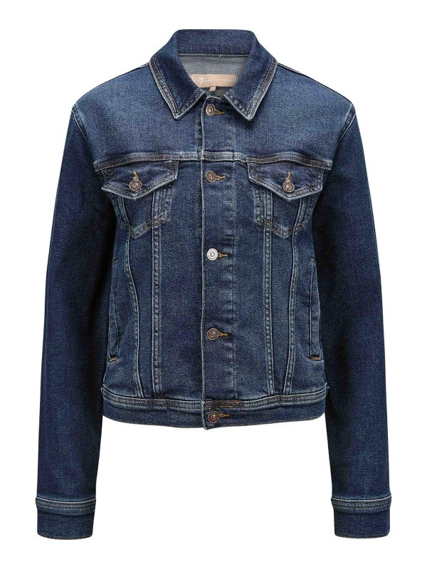 7 FOR ALL MANKIND: Vestes en denim - Veste En Jean - Bleu