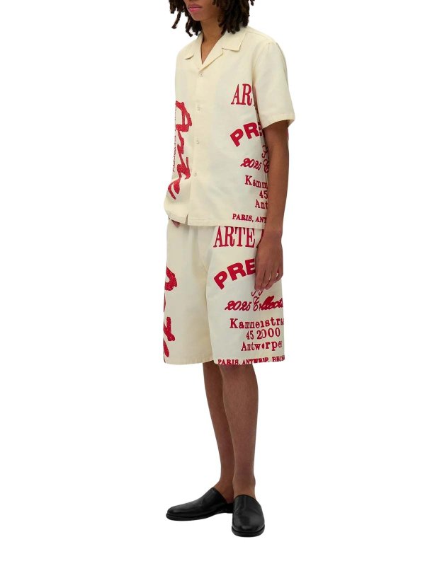 ESSENTIEL ANTWERP: shirts online - Red Print Beige Shirt