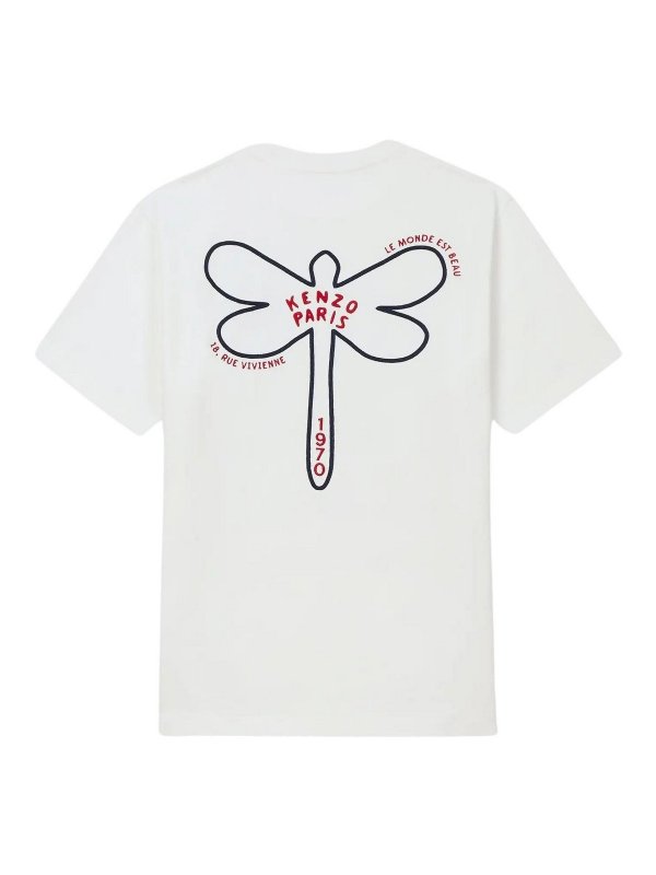 KENZO: t-shirts online - Dragonfly Embroider