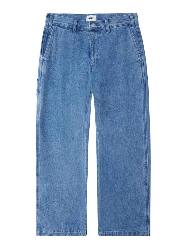 OBEY: ブーツカットジーンズ - ブーツカットジーンズ - ライトウォッシュ
