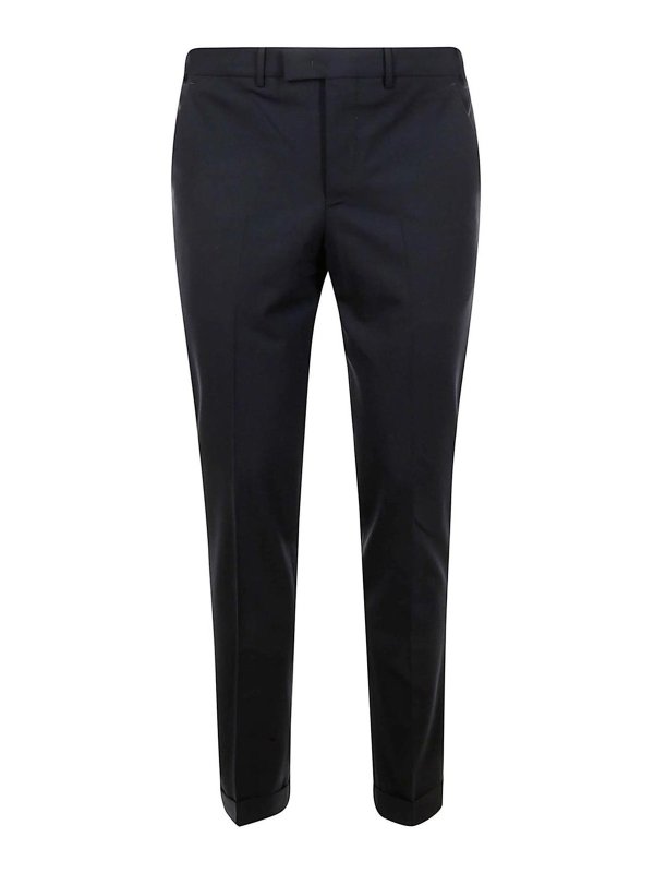 PT TORINO: Pantalons casual - Pantalons Décontractés - Bleu Foncé