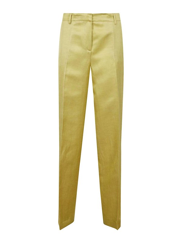 PT TORINO: Pantalons casual - Pantalons Décontractés - Jaune