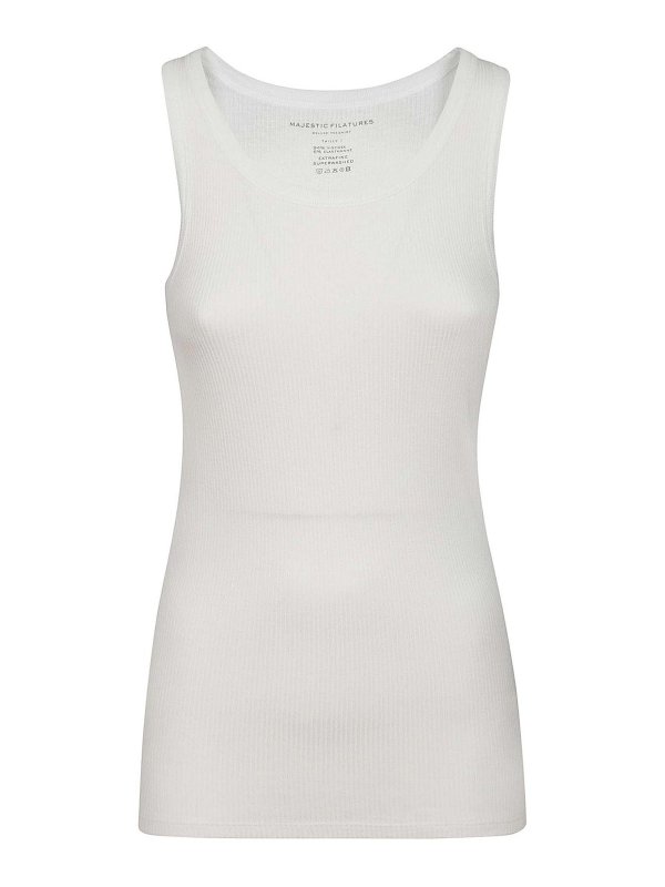 Majestic Filatures: Tops y camisetas sin mangas - Top - Blanco