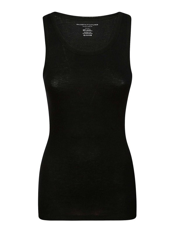 Majestic Filatures: Tops y camisetas sin mangas - Top - Negro