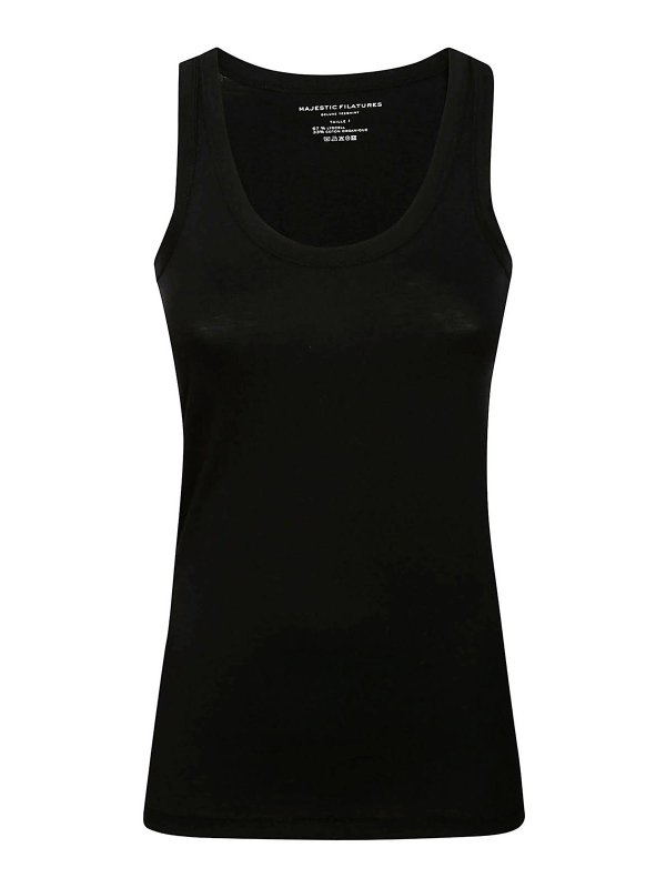 Majestic Filatures: Tops y camisetas sin mangas - Top - Negro