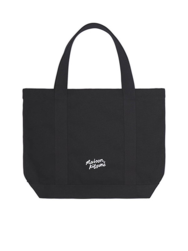 MAISON KITSUNÉ: Sacs à main online - Sac Cabas - Noir