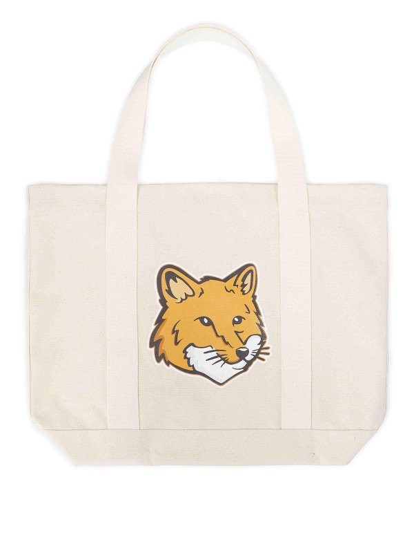 MAISON KITSUNÉ: Handtaschen - Shopper - Hellbeige