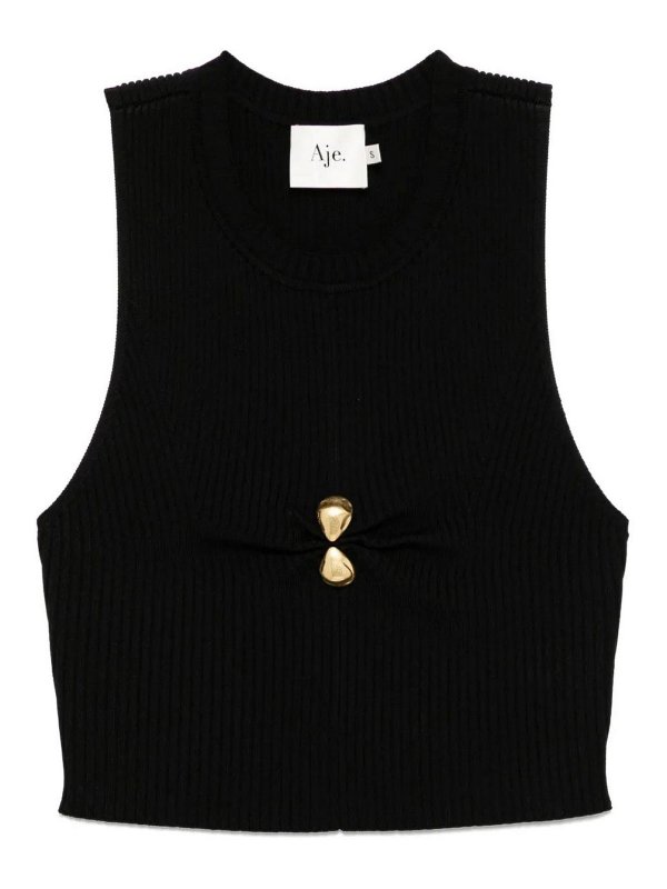 AJE: Tops y camisetas sin mangas - Top - Negro