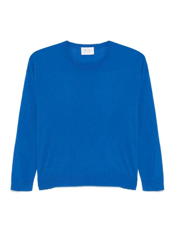 BE YOU: Strickpullover mit Rundhalsausschnitt - Rundhalspullover - Blau