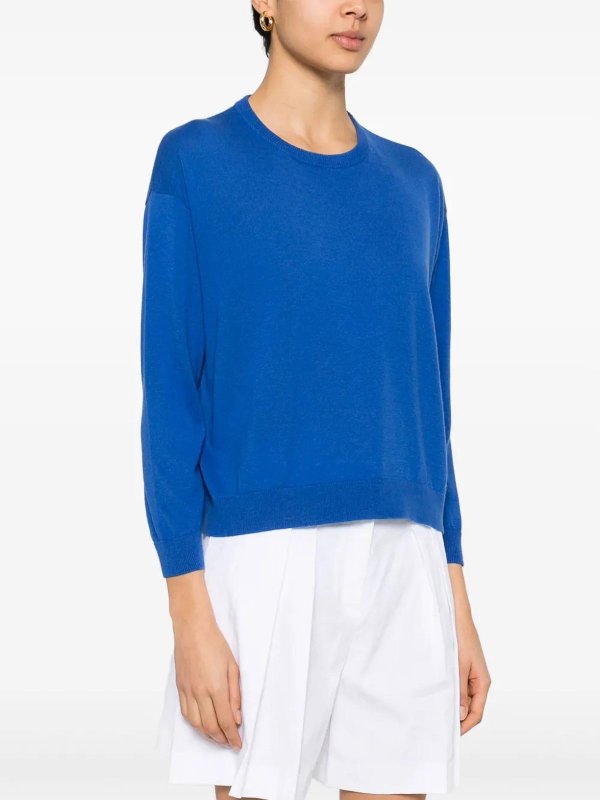 BE YOU: Strickpullover mit Rundhalsausschnitt online - Rundhalspullover - Blau