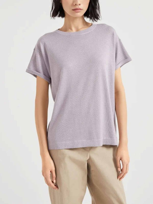 BRUNELLO CUCINELLI: Suéteres con cuello pico online - Suéter Cuello Redondo